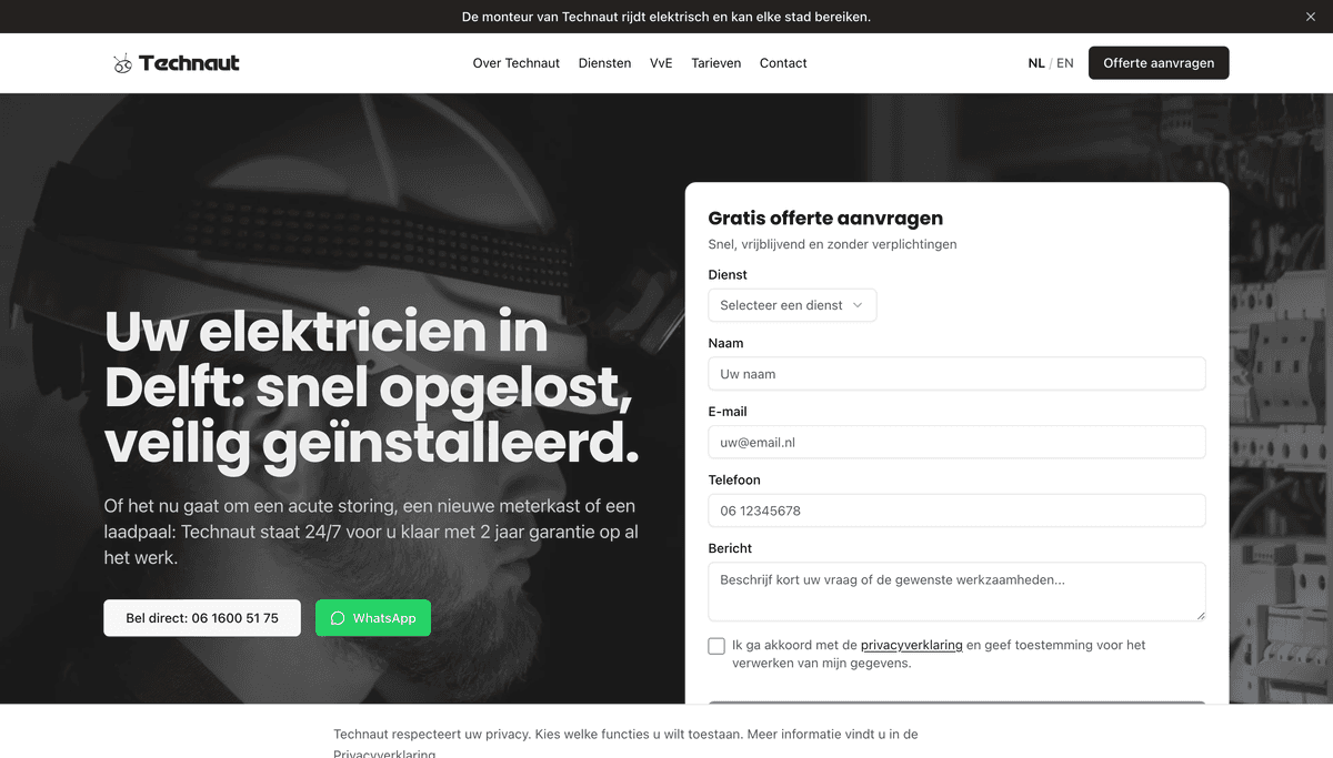 Website van Technaut